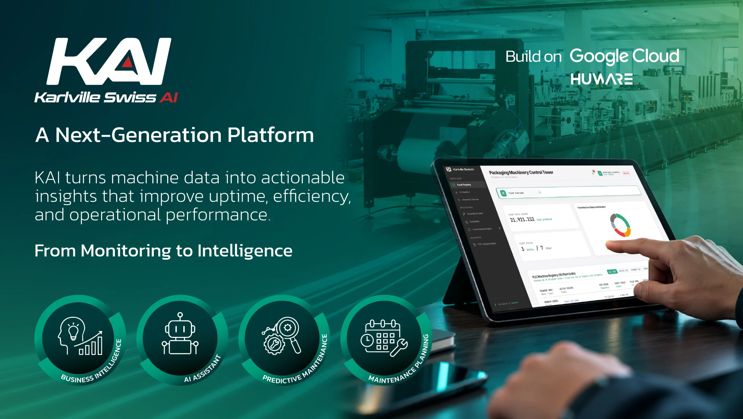 KAI AI chatbot for intelligent support and assistance on Karlville Swiss pouch making machines.